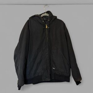 Walls Kevlar Workwear Black Jacket Hoodie | Heavy Duty Utility Coat XL